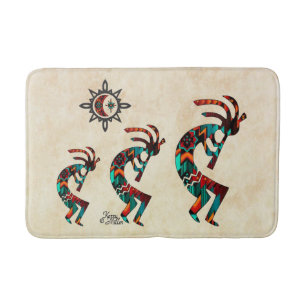 Three Southwest Kokopelli Bath Mat