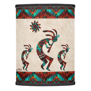 Three Southwest Kokopelli Lamp Shade