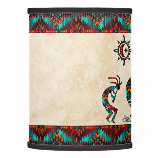 Three Southwest Kokopelli  Lamp Shade (Left)