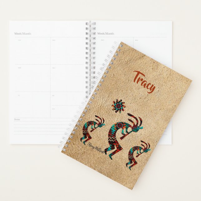 Three Southwest Kokopelli  Planner (Display)
