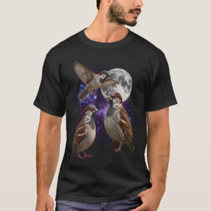 Three Sparrow Moon Vintage Space Core Retro T-Shirt