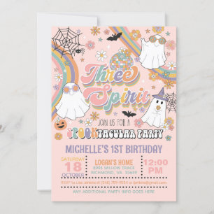Three Spirit 3rd Birthday Invitation - Girl (Pink)