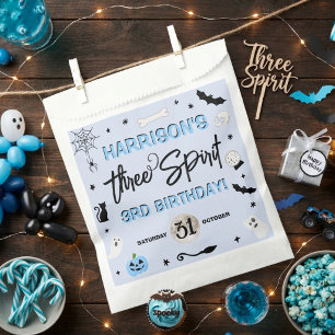 Three Spirit! Boys Halloween 3rd Birthday Party Favor Bag