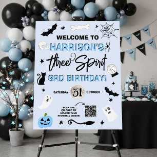 Three Spirit! Boys Halloween 3rd Birthday Party Foam Board