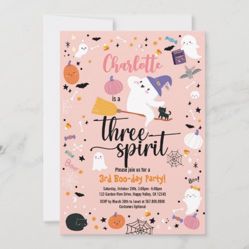Three Spirit Girl 3rd Birthday Halloween Party