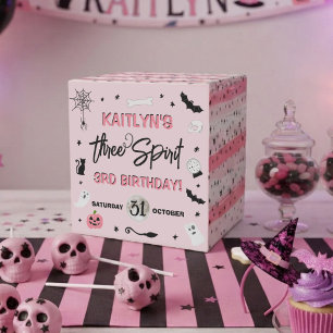 Three Spirit! Girls Halloween 3rd Birthday Party Favor Boxes