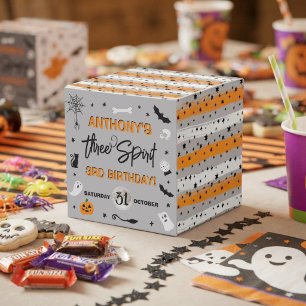 Three Spirit! Halloween 3rd Birthday Party Favor Boxes
