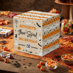 Three Spirit! Halloween 3rd Birthday Party Favor Boxes