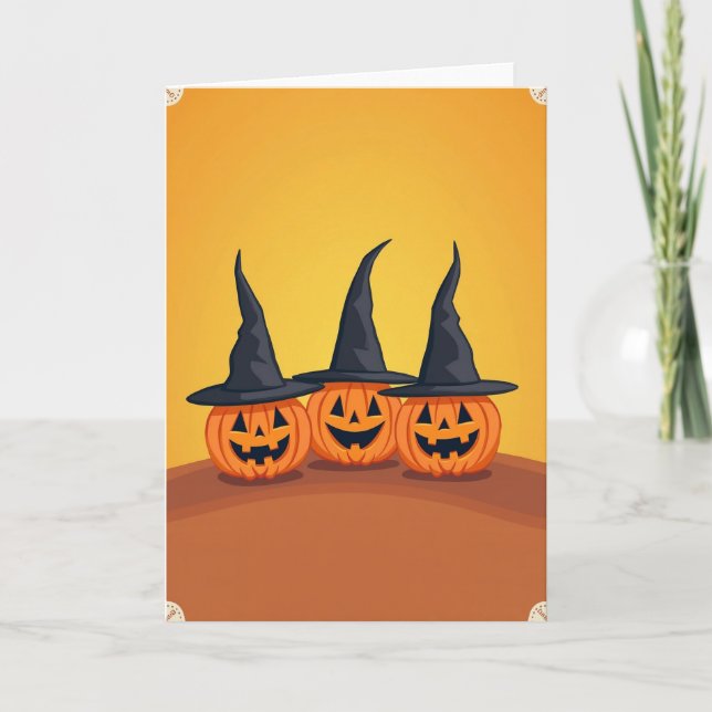 Three Spooky Gourds Card (Front)