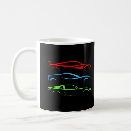 Three Sports Cars Coffee Mug