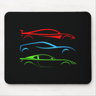Three Sports Cars Mouse Pad