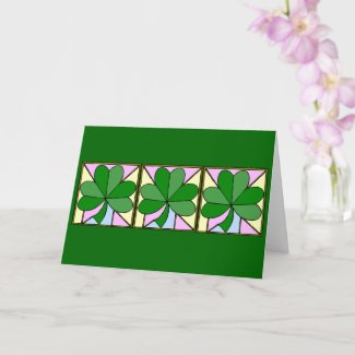 THREE SQUARES WITH SHAMROCKS, 