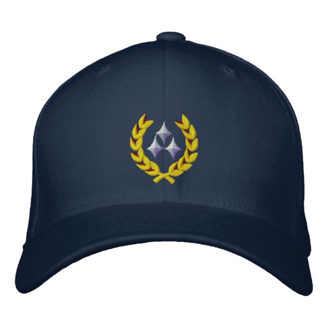Three Star General Embroidered Baseball Cap (Front)