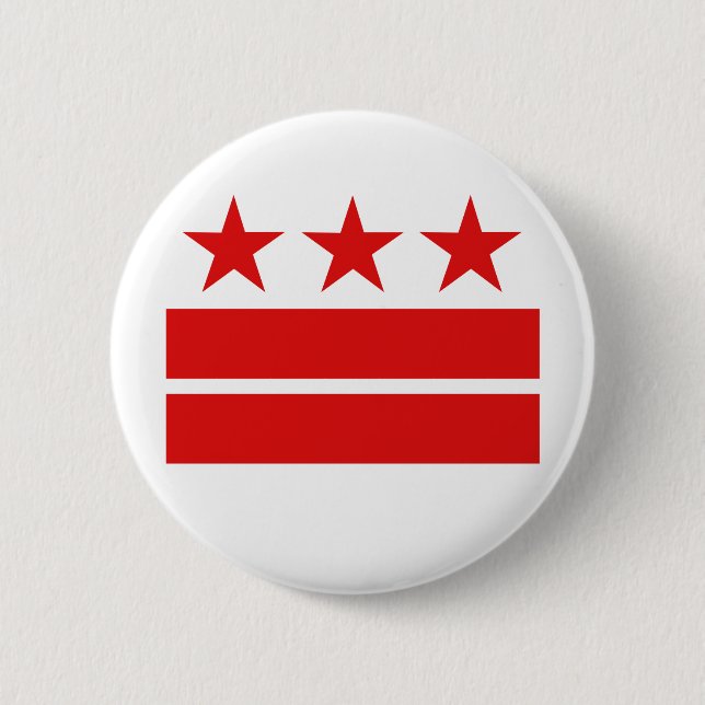 Three Stars 2 Bars Pinback Button (Front)