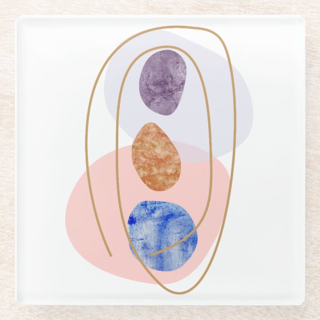 Three Stones Glass Coaster (Front)