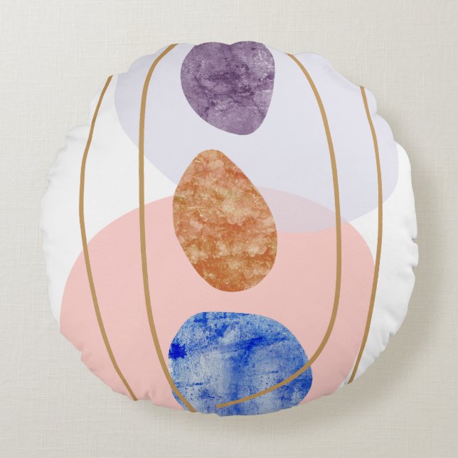 Three Stones Throw Pillow (Front)