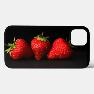 Three Strawberries On Black iphcna iPhone 13 Case