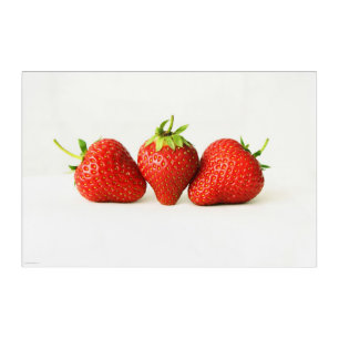 Three Strawberries On White 36x24 (90x60cm) waacnm Acrylic Print