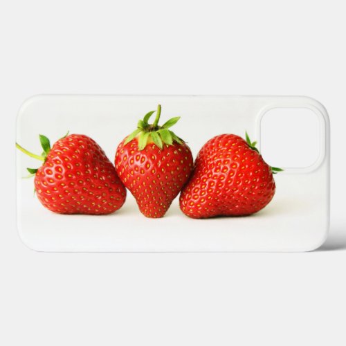 Three Strawberries On White iphcna iPhone 13 Case