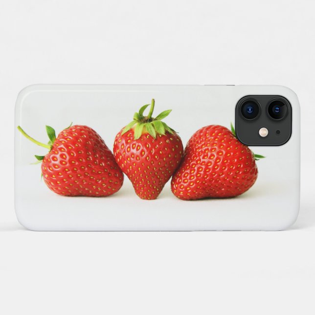 Three Strawberries On White iphcnm Case-Mate iPhone Case (Back (Horizontal))