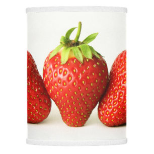Three Strawberries On White lsm Lamp Shade