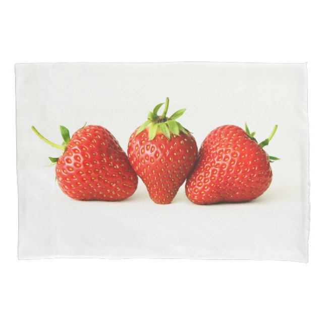 Three Strawberries On White pccnm Pillow Case (Front)