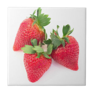 Three strawberries tile