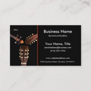 Three String Instruments Business Cards