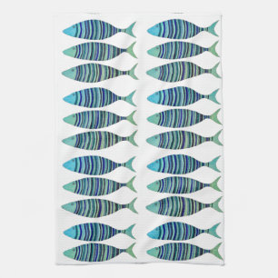 Three Striped Fish  Kitchen Towel