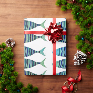 Three Striped Fish  Wrapping Paper