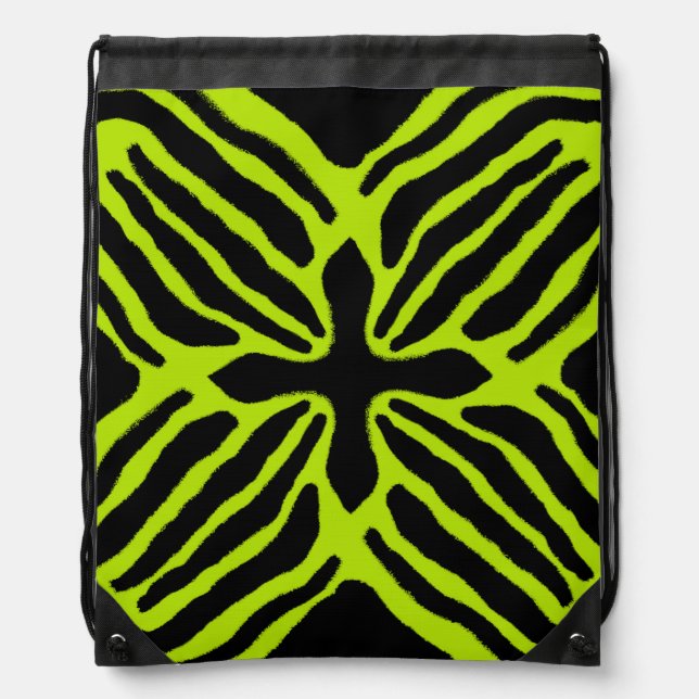 Three Striped Poison Dart Frog Drawstring Bag (Front)