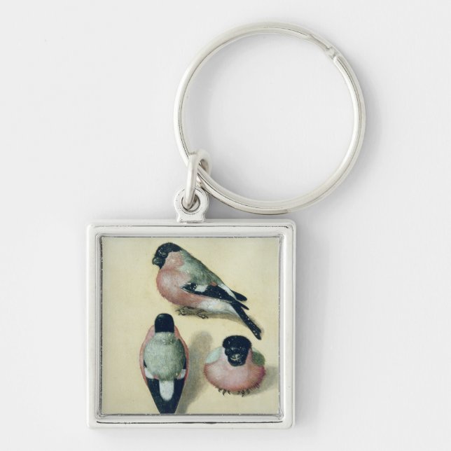 Three studies of a bullfinch keychain (Front)