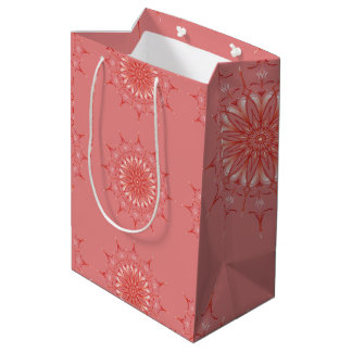 Three styles peach mod mandala medium gift bag