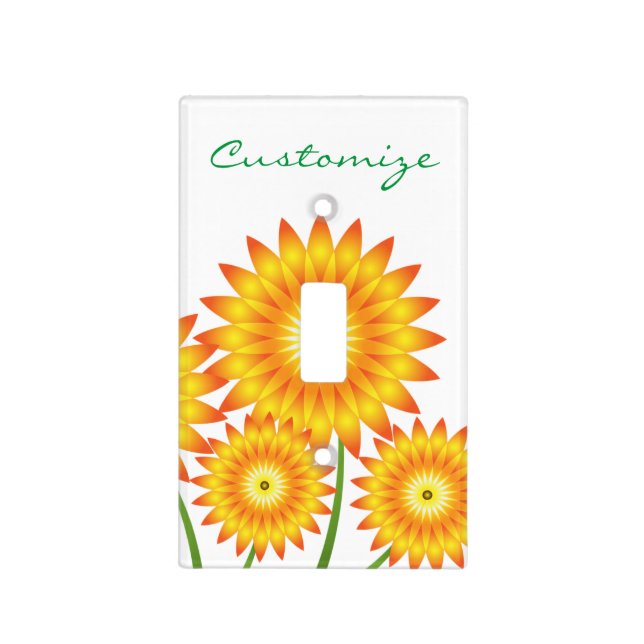 Three Sunflower Plant Thunder_Cove Light Switch Cover (Front)