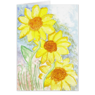 Three Sunflowers Cards