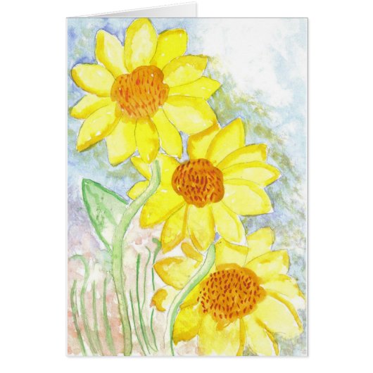 Three Sunflowers Cards (Front)