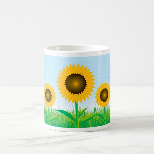 Three Sunflowers Coffee Mug