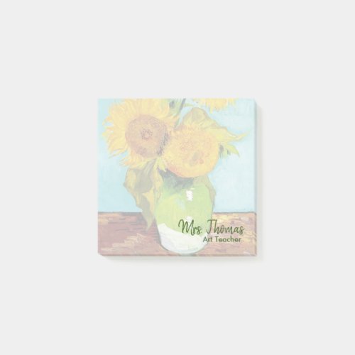 Three Sunflowers Customized Notes 3x3