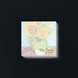 Three Sunflowers Customized Post-it Notes 3x3<br><div class="desc">Three Sunflowers Post-it Notes are perfect for art teachers or anyone who appreciates art! Text can be customized with your name and profession.
Vase with Three Sunflowers was painted by Vincent van Gogh in 1888.</div>