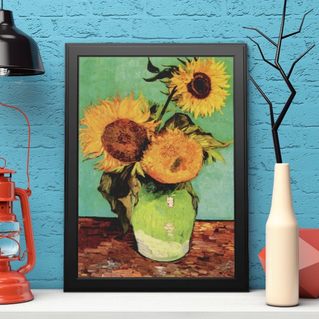 Three Sunflowers in a Vase by Vincent van Gogh Poster (Creator Uploaded)