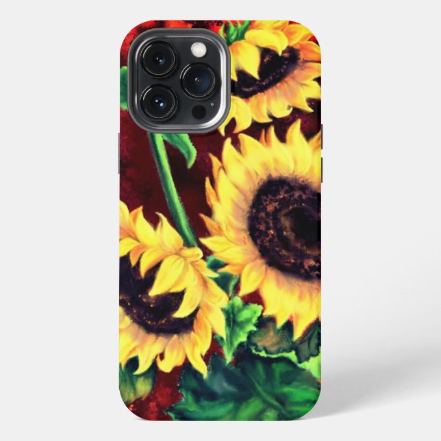 Three Sunflowers iPhone Case (Back)