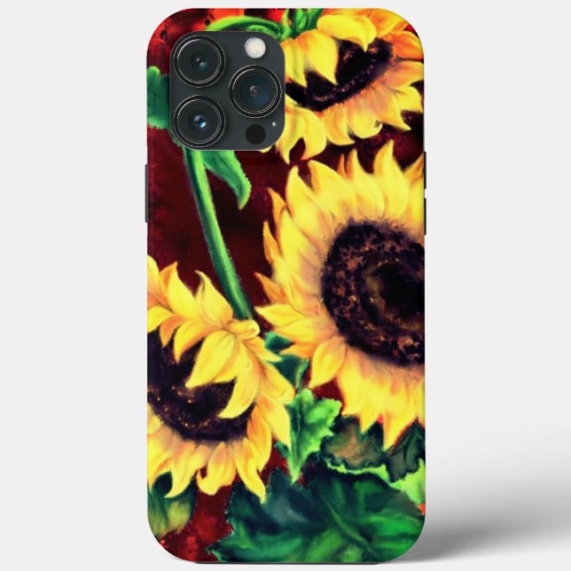 Three Sunflowers iPhone Case (Back)