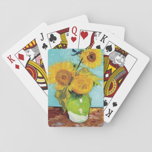 Three Sunflowers Mr Vincent Van Gogh Playing Cards