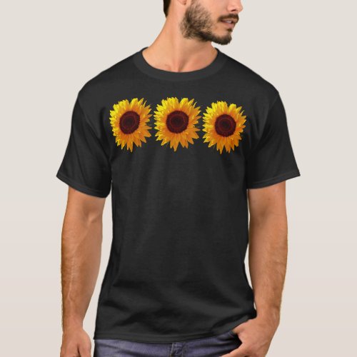 Three Sunflowers Photo T_Shirt