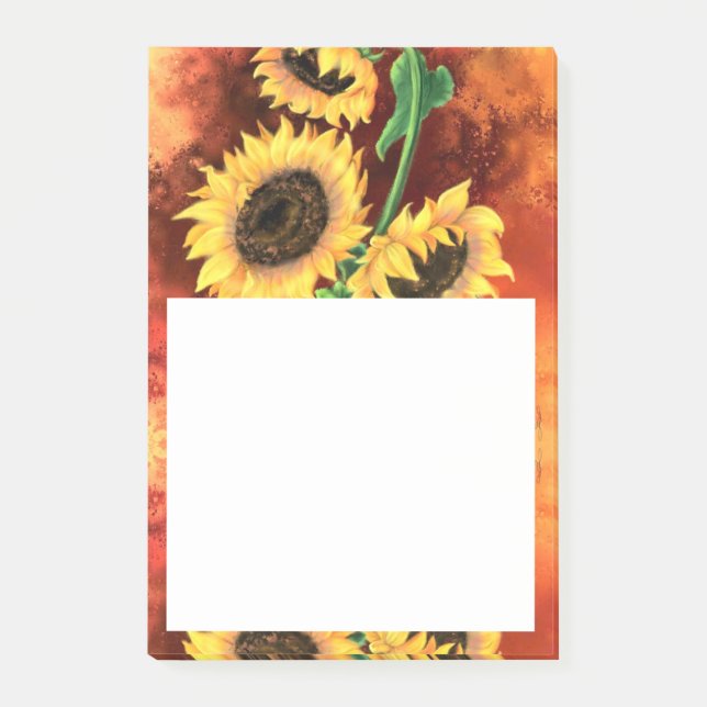 Three Sunflowers Post-it® Notes (Front)