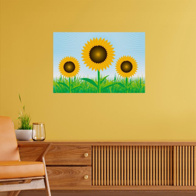 Three Sunflowers Poster (Creator Uploaded)
