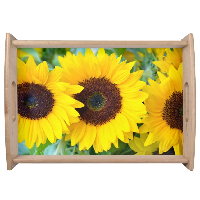 Three Sunflowers Serving Tray (Front)