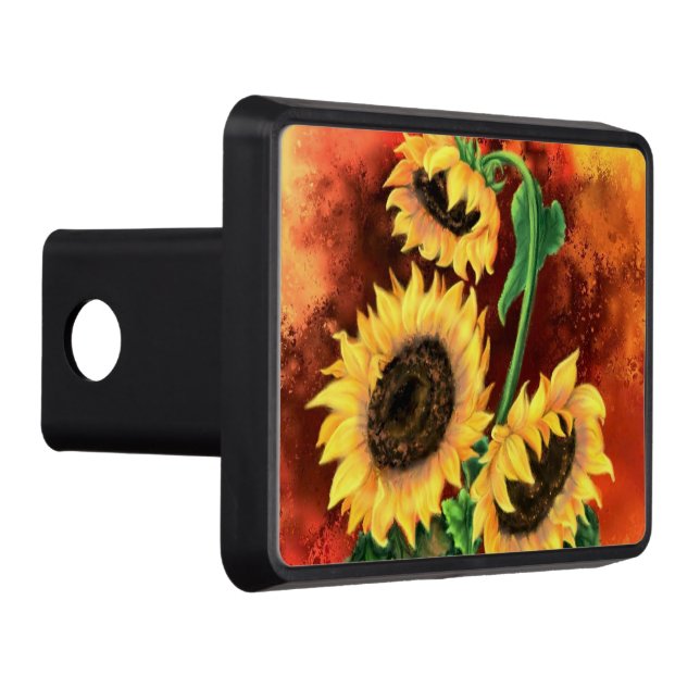 Three Sunflowers Trailer Hitch Cover (Right)