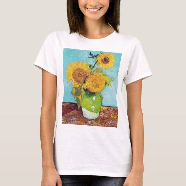 Three Sunflowers, Van Gogh T-Shirt (Front)
