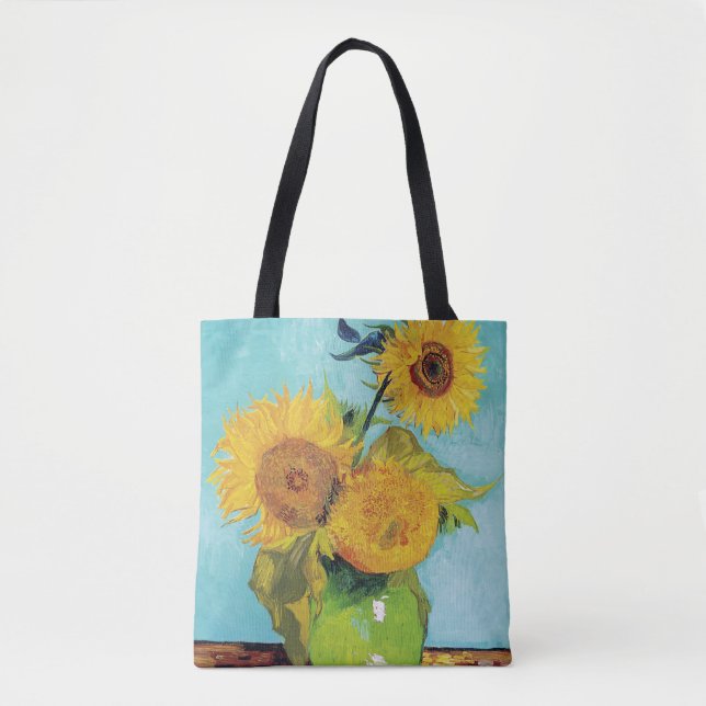 Three Sunflowers, Van Gogh Tote Bag (Front)